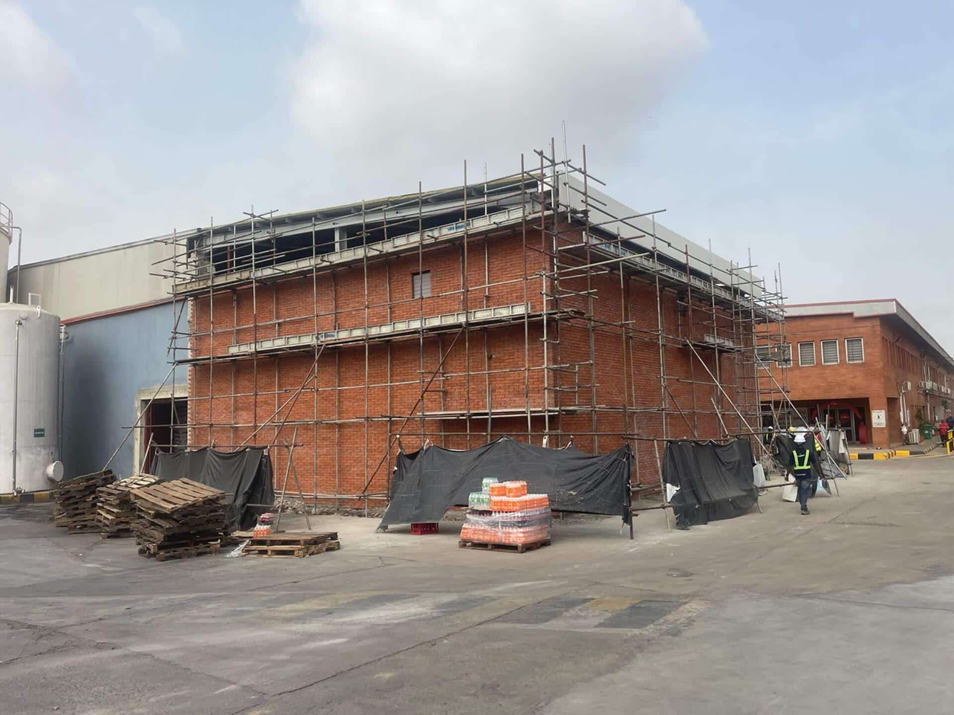 Industrial extension construction of Coca-Cola sugar storage facility by Azeg Consult in Abuja
