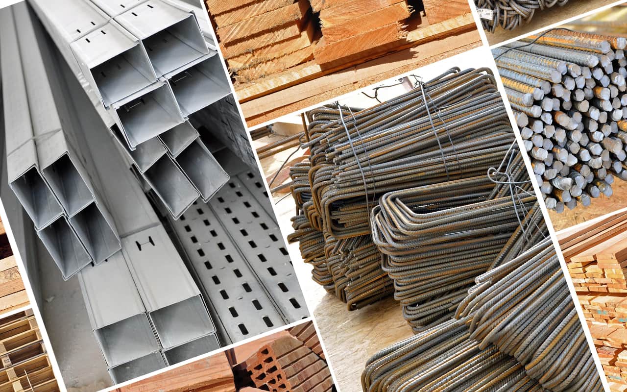 Construction materials such as cement and steel used for building strong structures in Nigeria